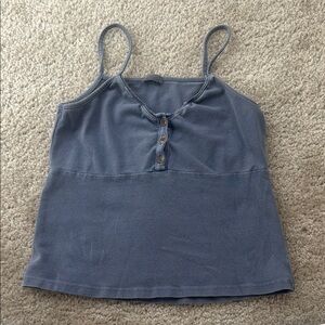 Brandy Melville Blue Tie Front Camisole